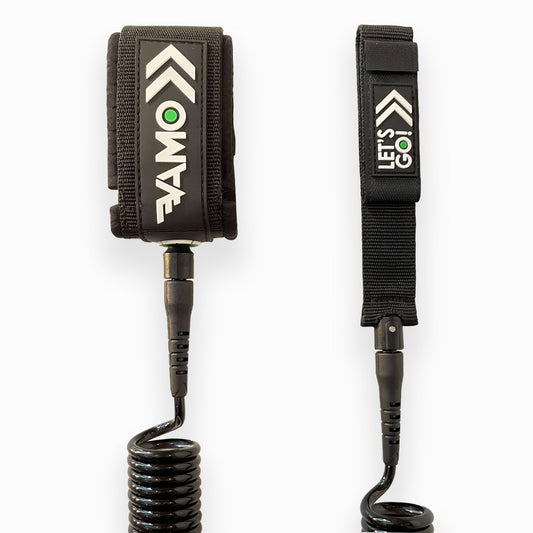 6' or 8' Coil Calf Leash - Black