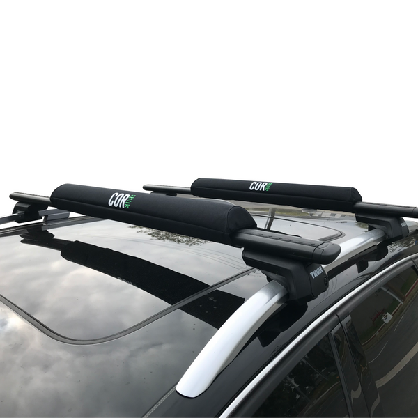 Aerobar Rood Rack Aero Roof Rack Pad with 10' Scratch-Resistant Tie Downs(Wide Aero Bars ...